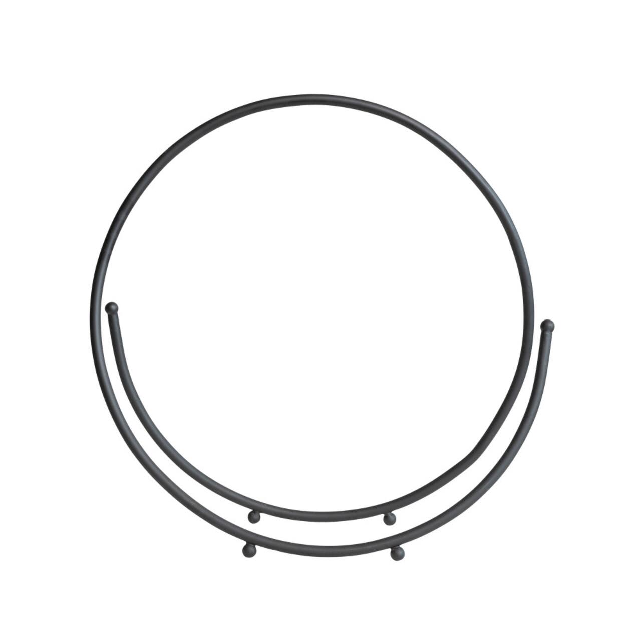 Hello Honey® Black Modern Round Metal Log Holder